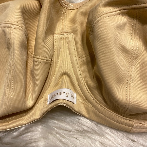 Elomi 38DD Sports Bra Beige Energise Underwire Back Closure 8041 - Picture 4 of 7